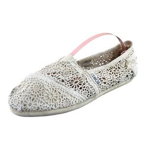Toms Women Sz 6 M Beige‎ Flat Fabric Shoes